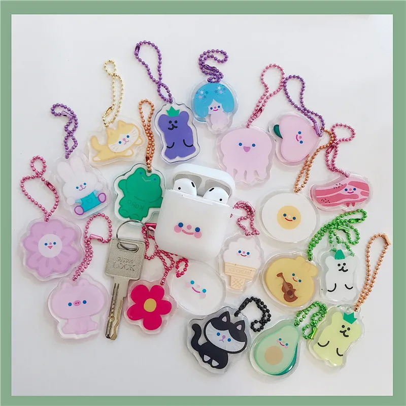 Мягкий силиконовый защитный чехол с милой улыбкой для наушников AirPods сумка