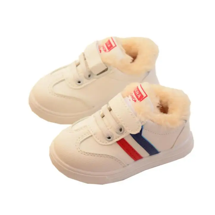 Детские кроссовки из ПУ кожи с мягкой подошвой | Детская одежда и обувь