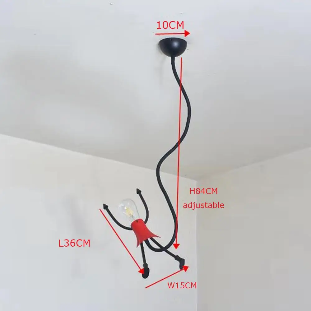 Подвесной светильник черный Современный Креативный Регулируемый подвесной для