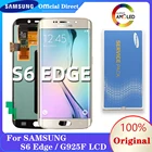 Оригинальный Super AMOLED LCD дисплей тачскрин, аналагово-цифровой преобразователь для Samsung Galaxy S6 край G925 G925F G925I SM-G925F запасные части