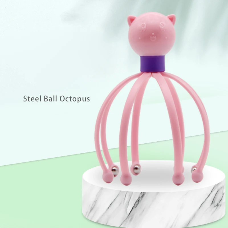 Пластик головка Восемь коготь Сталь шариковый массажер головы массажные коготки