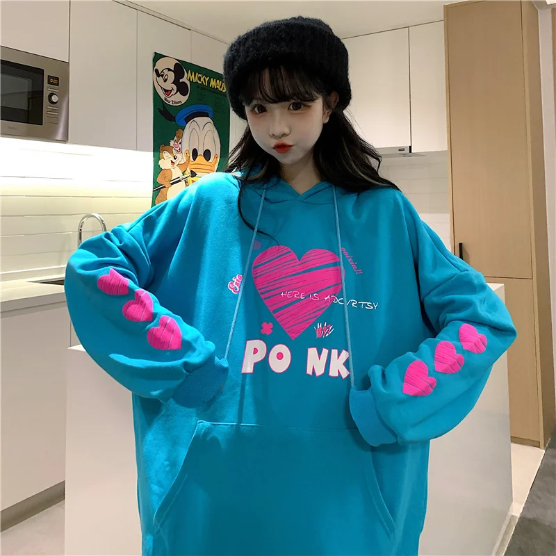 

Женские толстовки 2021, Осенний пенопластовый свитер Love, женский корейский стиль