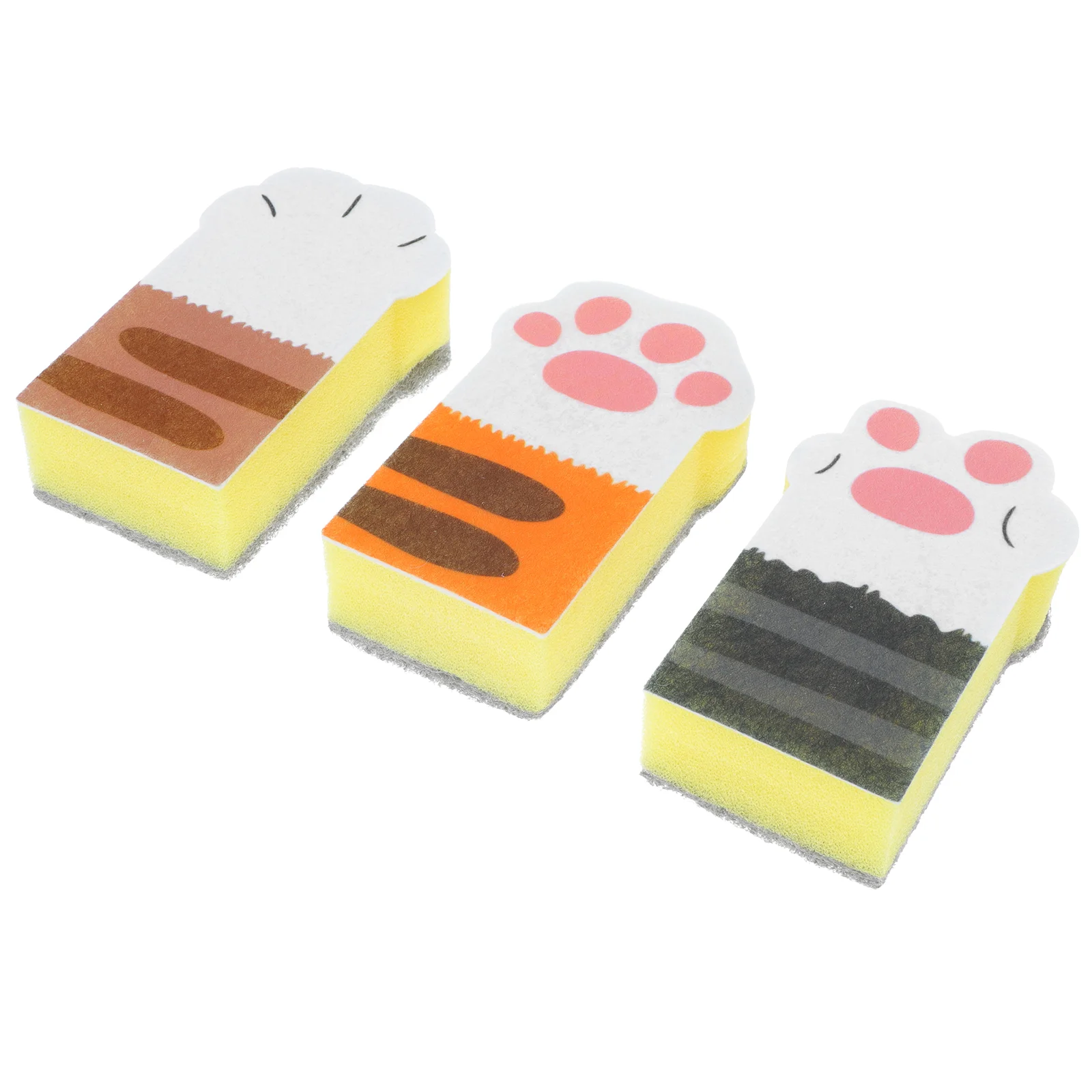 

3Pcs Cleaning Sponges Decontamination Cloth Kitchen Brushes Rubbing Sponges