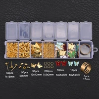 diy findings accessories set for earrings backs ball pins studs butterfly charms jump rings tools jewelry making supplies kit