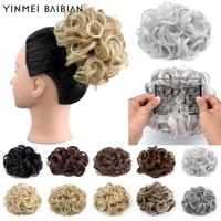 yinmei baibian comb clip in curly hair extension synthetic hair pieces chignon women updo cover hairpiece extension hair bun