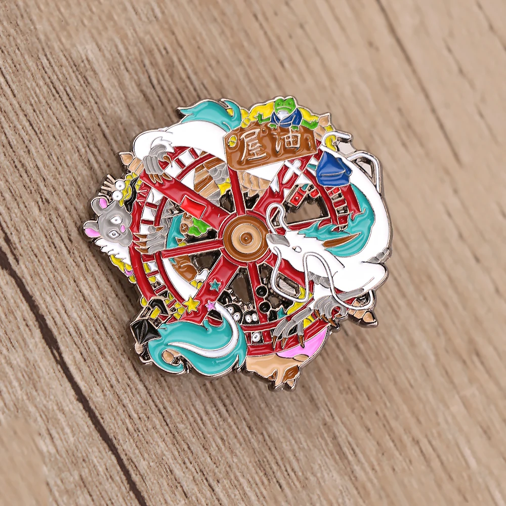 

BG1179 Little White Dragons Hard Enamel Pin Cartoon Anime Fan Collection Badges Backpack Pins Jewelry Gift