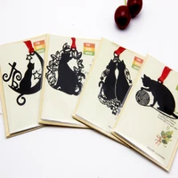 1pc black cat butterfly bookmark diy accessories book mark page folder office school supplies student stationery