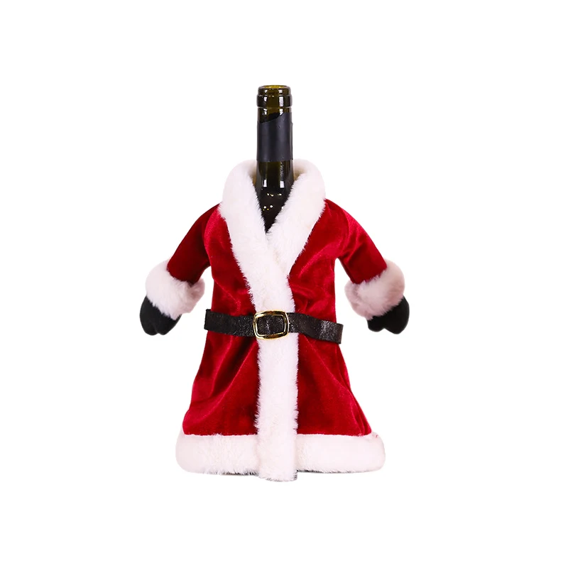 Рождественский комплект вина рождественское платье юбка крышка бутылки