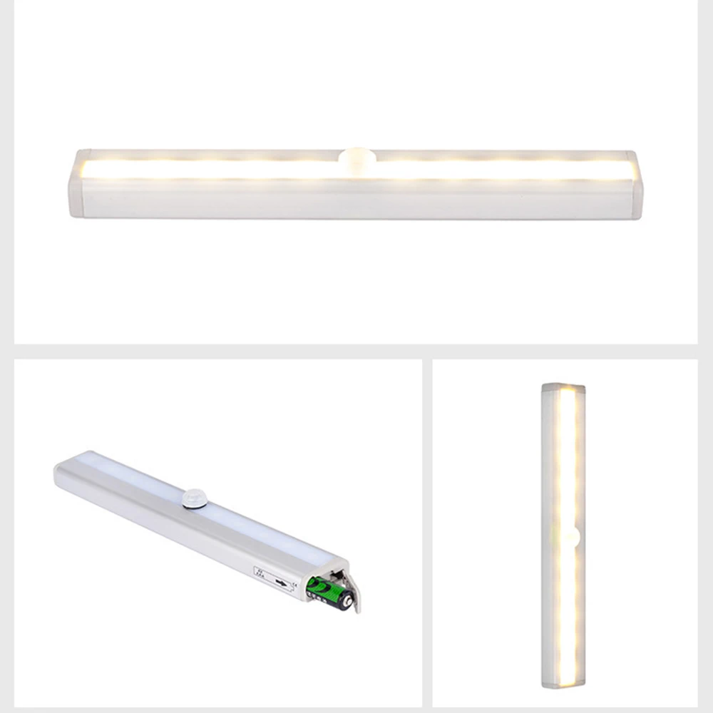 Движения Сенсор светодиодный светильник алюминиевый профиль 10 индукции 5V