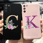Чехол Poco M3, Модный чехол с буквами и цветами для Xiaomi Poco M3, чехол для телефона Xiaomi Mi POCO M3, Funda, мягкий чехол PocoM3 2020, бампер