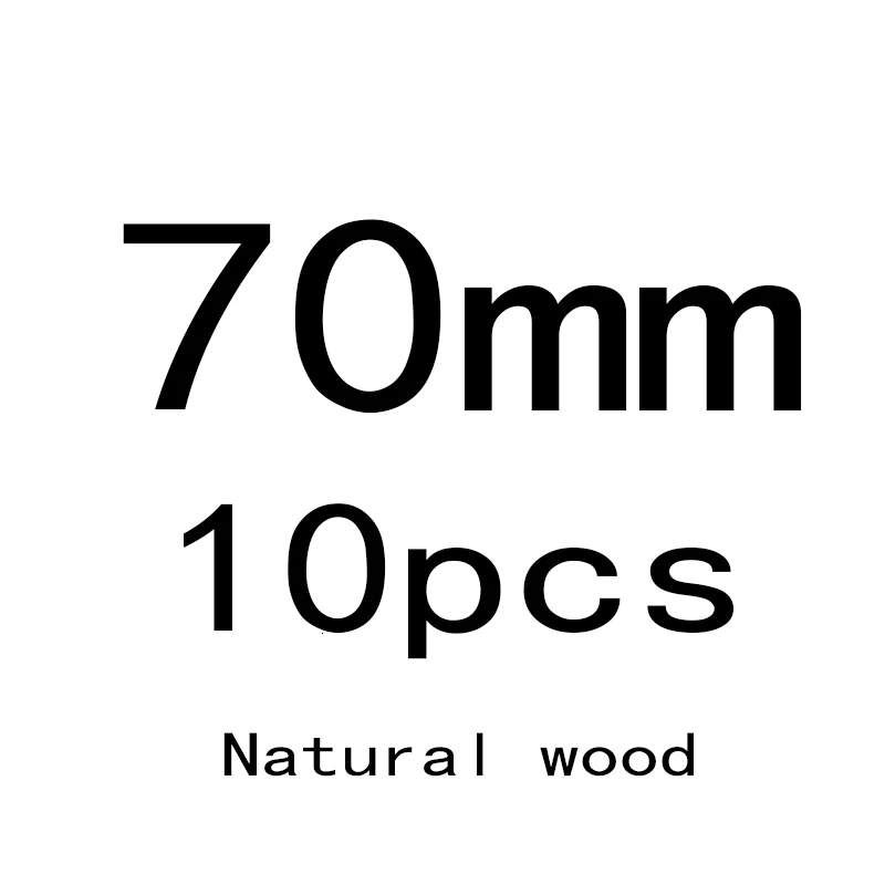 10pcs 70mm 10 шт 40 мм Детские натуральные кольца для прорезывания зубов деревянные ожерелья Браслет DIY ремесла - Цвет: 10pcs 70mm