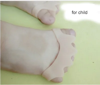 for child skin color 1 пара силиконовых гель для маникюра, педикюра, защита от буйона, разделитель пальцев ног, выпрямитель, вальгусная деформация, Подошвенный Фасциит, корректор пальцев ног - Цвет: for child skin color