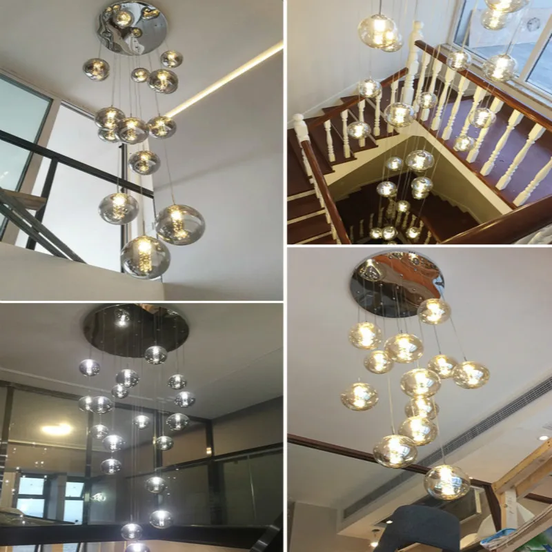 

LED Crystal Chandelier Lighting Large Hanging Lights Orb Cristal Lamps for Living Dining Room Staircase Hotel Decoration Wy11506