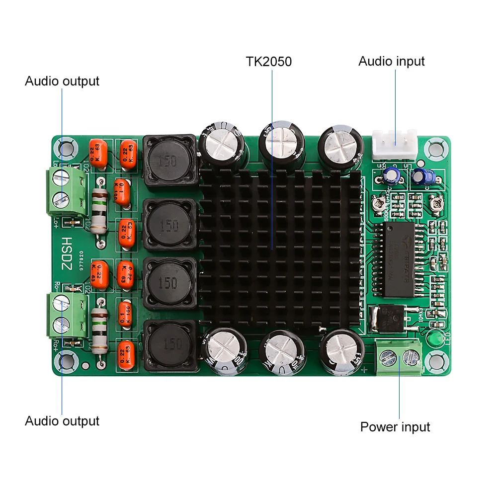 AIYIMA TK2050 Hi Fi усилитель мощности для дома аудиоплата 2X50W класса T цифровые