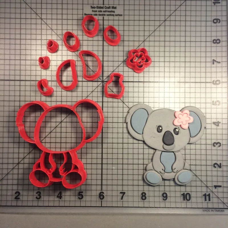 Милые австралийские животные малыш коала Медведь Сердце глаз помадка резак для