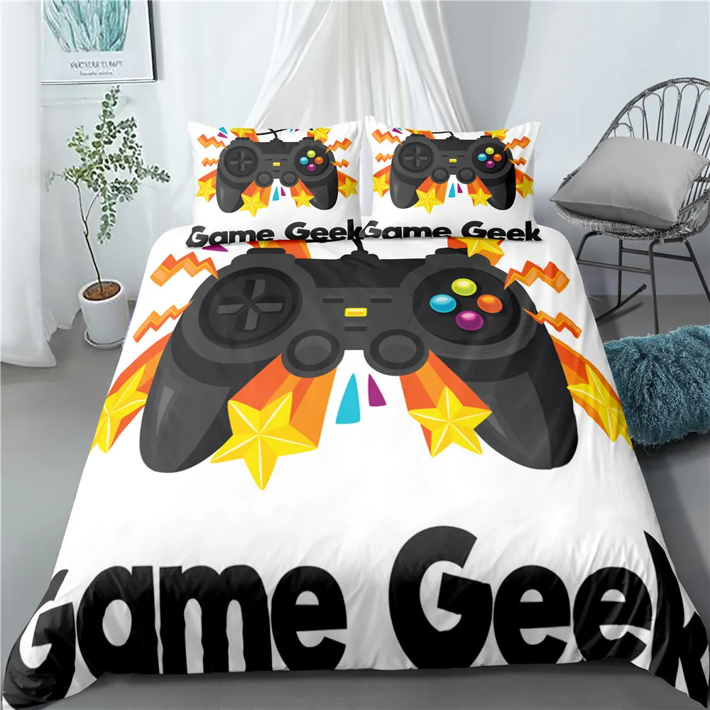 

Мода PlayStation Gamepad 3D комплект постельного белья игровой автомат геймер набор пододеяльников с наволочкой все размеры домашний текстиль для по...