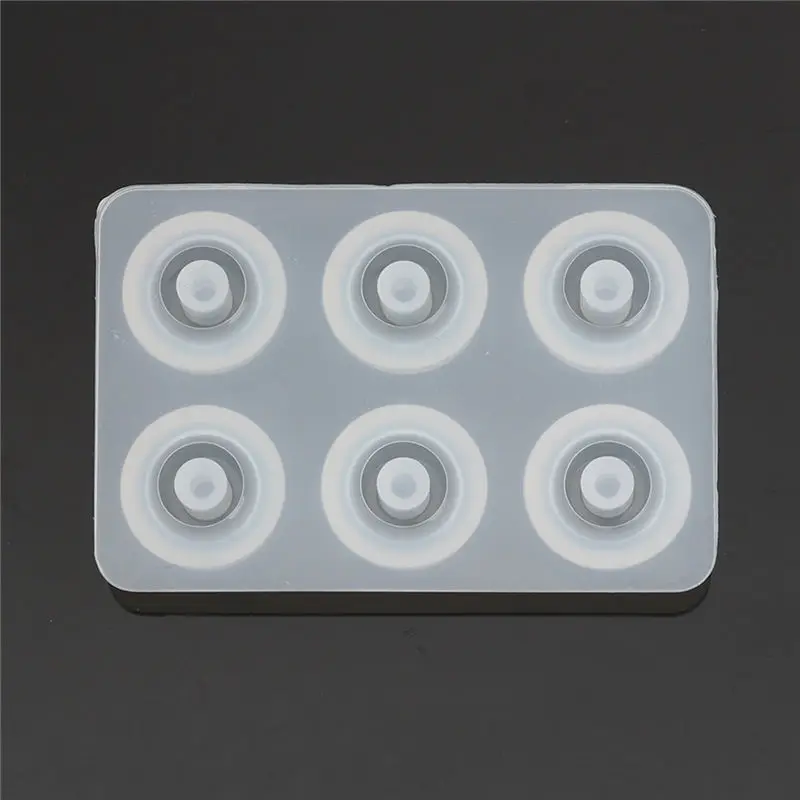 

New Silicone Mold Epoxy Resin Crafts For DIY Jewelry Making Tools Rectangle White Round Crystal Molds 7.7cm x 5.2cm, 1 Piece