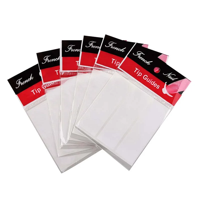 

6 Pack Of 48 Nail Art French Manicure Tip Guides Stickers