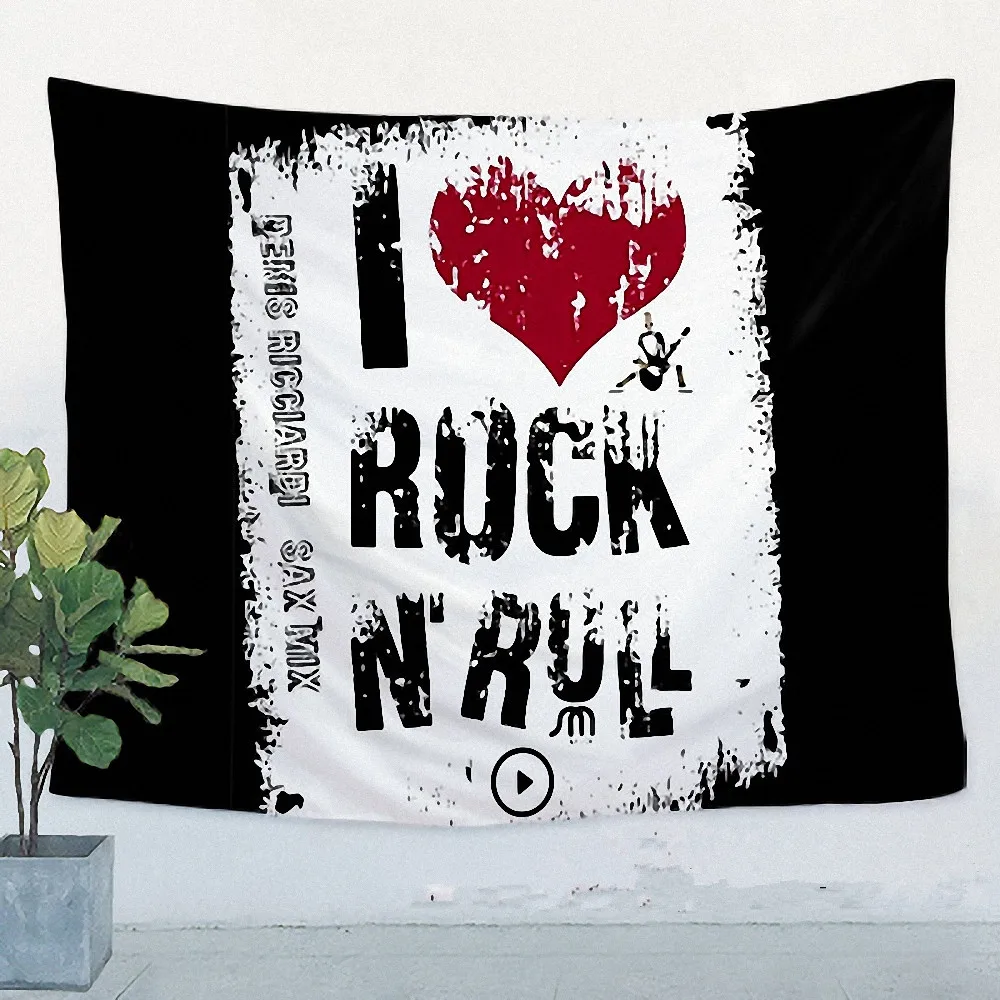 

Retro Decorative Banners Room Headboard Tapestry Hip Hop Reggae Rock Music Posters Wall Art Famous Band Flag Canvas Painting C1
