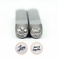 love fancy script hand made design stampsletters diy braceletjewelry symbols steel stampprice for 1pcs