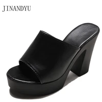 platform sandals women high heels confortable shoes women sandals casual fashion woman slipper block heels black white shoes