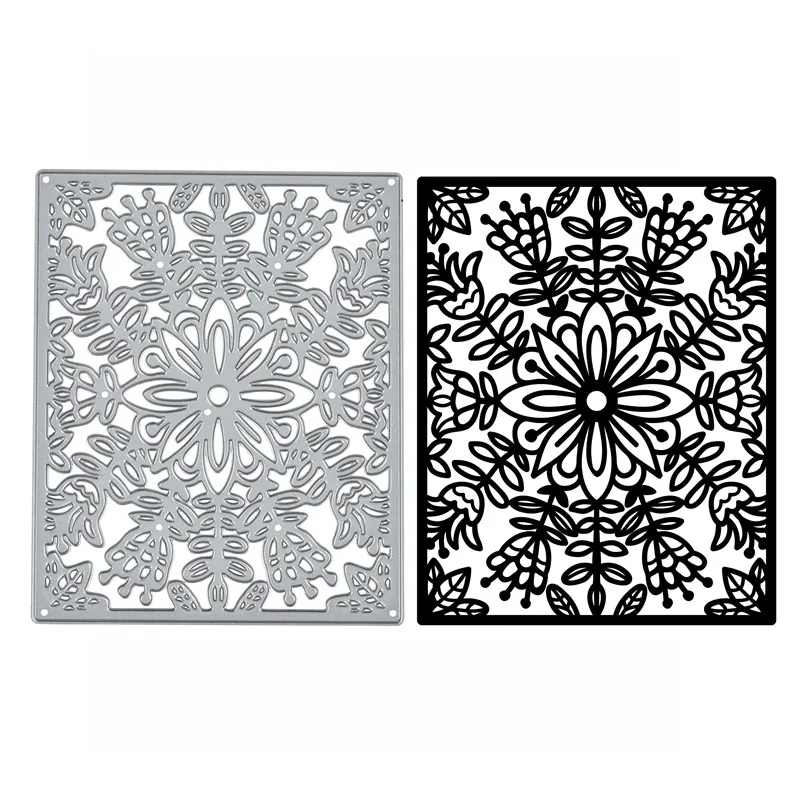 Naifumodo рамка штампы цветок фон металлические Вырубные новые 2019 для изготовления
