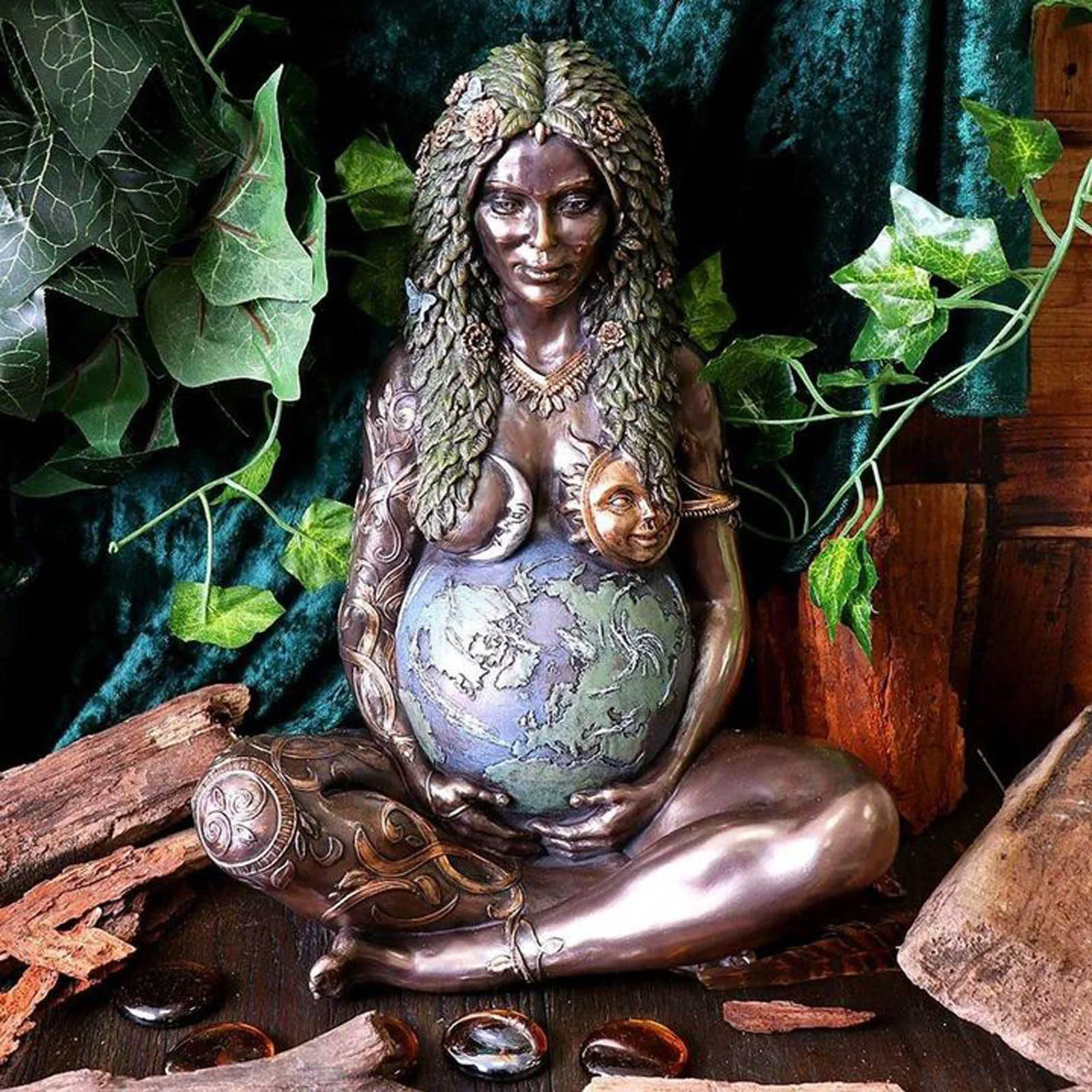 

Home Outdoor Mother Earth Art Statue Garden Ornament Mother Earth Art Statue Figurine Mother Earth Goddess Statue For Decor