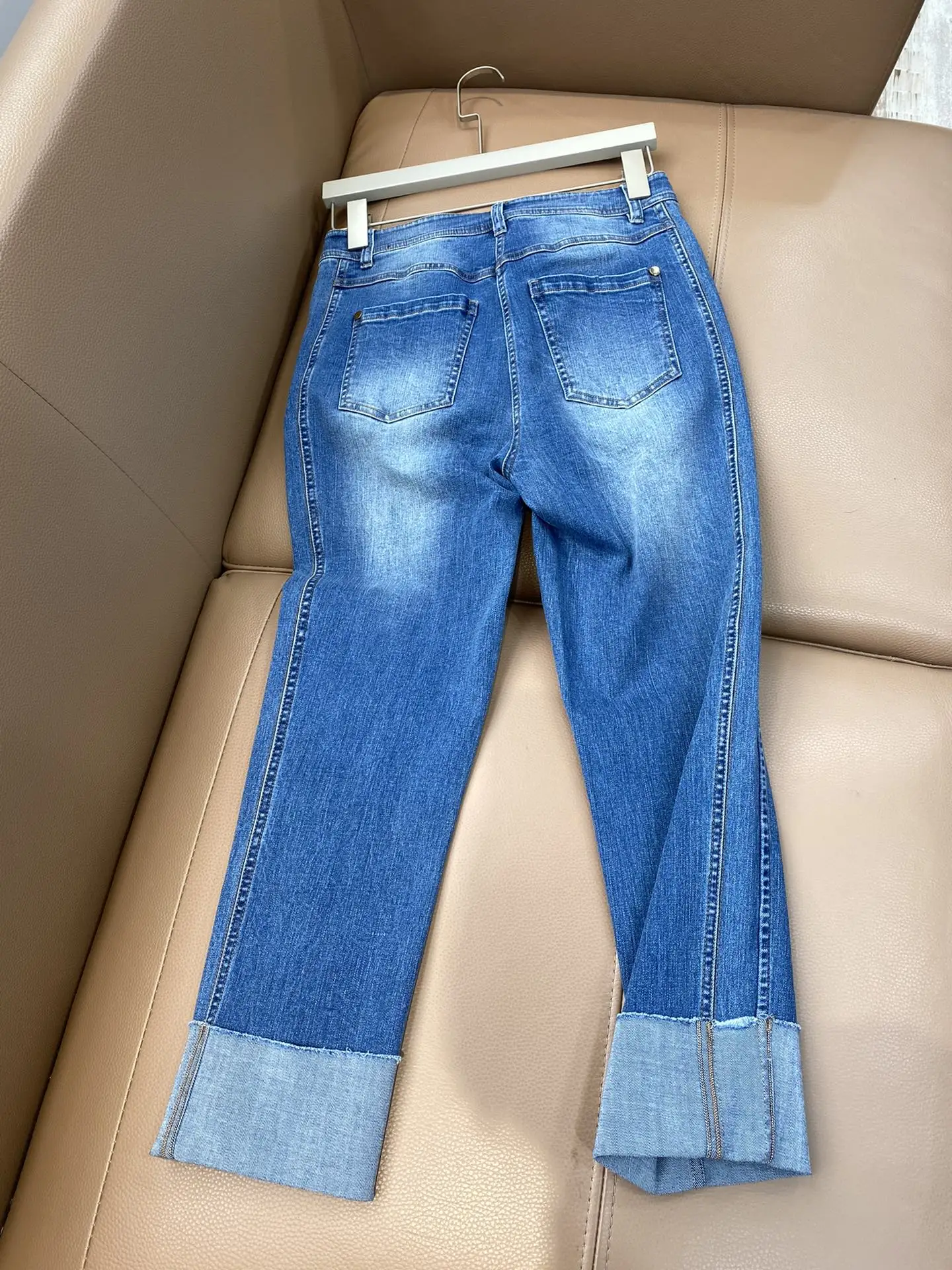 fashion women 2021 new loose-fitting straight-leg jeans 0325