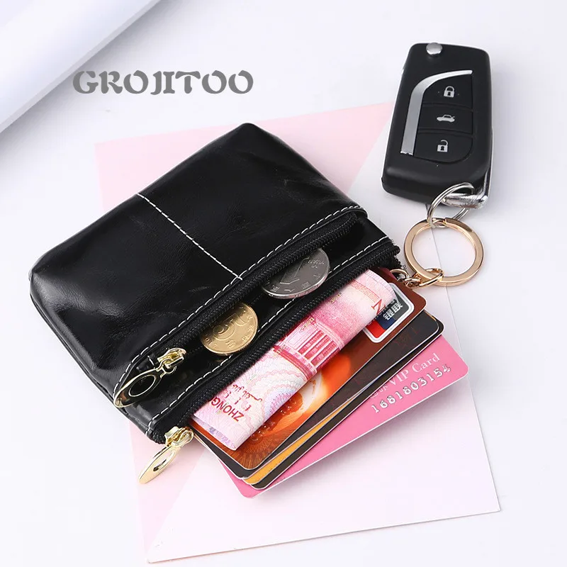 

GROJITOO натуральная кожа, Женский кошелек, сумка для ключей для женщин кошелек модный топ кожаный монета кошелек для карточек сумка