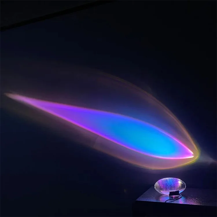 

Romantic Visual Sunset Light Egg-Shape Crystal Table Light Angle Eyes Projection Lamp Bedside Cabinet Design Decor Night Lamp