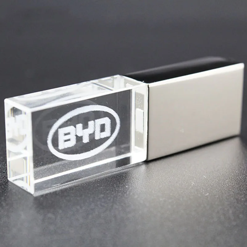 Кристалл + металл BYD kye модель USB флэш-накопитель 4 ГБ 8 16 32 драгоценный камень ручка