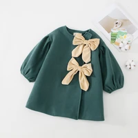 girls bow thick woolen coat toddler girl fall clothes toddler girl christmas outfits girls autumn clothes flower girl dresses