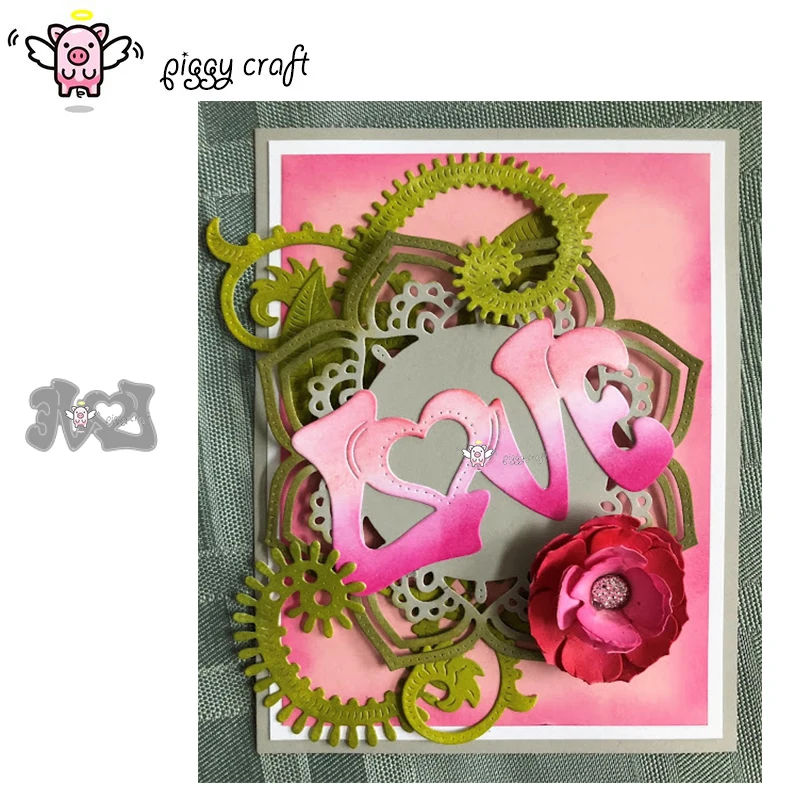 Поросенок ремесленный Металл резки штампов высечки формы любовь буквы записная