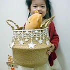 Детская корзина для игрушек ручной работы, Защита окружающей среды, одежда, декоративная корзина для хранения со звездами, цветочный горшок для спальни
