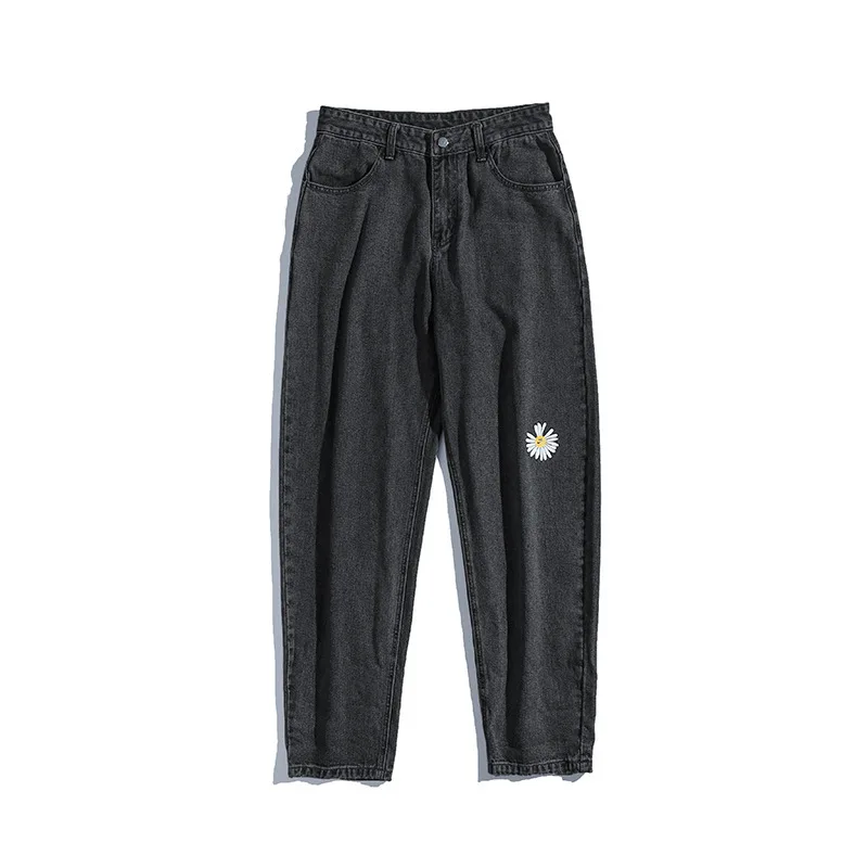 

Printed Hip Hop Straight Men's Jeans 2020 Spring Fashion Pants Man Casual Collage Harem Vintage Denim Pants M--2xl