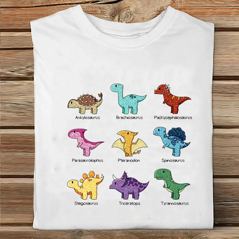 

Women Short Sleeve Dinosaur Cartoon Animal Fashion Clothing 2022 Clothes Print Tshirt Female Tee Top Ladies Graphic T-shirt