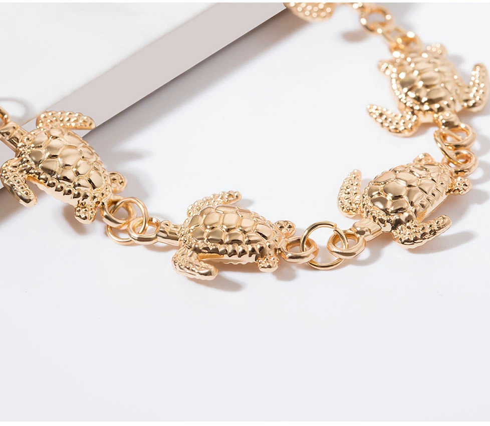 Youvanic Boho Золото Серебро рогоносцы браслеты на босую ногу для женщин Черепаха талисманы цепи ножной браслет на ногу пляж ноги ювелирные изделия 0561