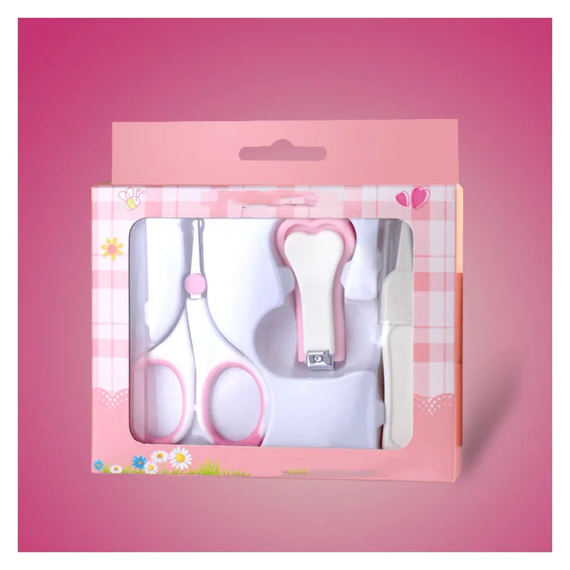 

4 Sets of Baby Care Nail Scissors Set Baby Safety Children's Manicure Care Supplies Ear Nose Cleaning Tweezers Newborn Special