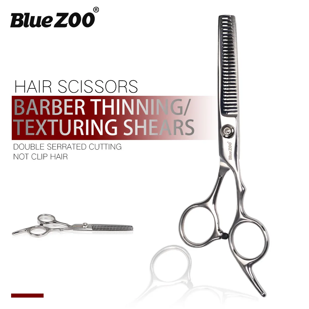 

Bluezoo Stainless Steel Barber Shop Beauty Salon Style Hair Beard Hair Thinning Thinning Scissors Knife 17.5cm