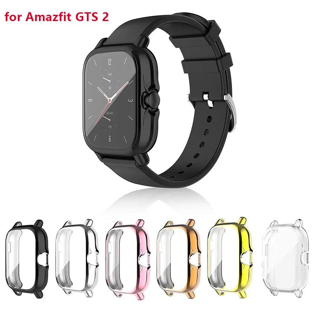 

Модный однотонный силиконовый чехол из ТПУ для Amazfit GTS 2, аксессуары для часов, модный ультратонкий противоударный чехол с защитой от царапин