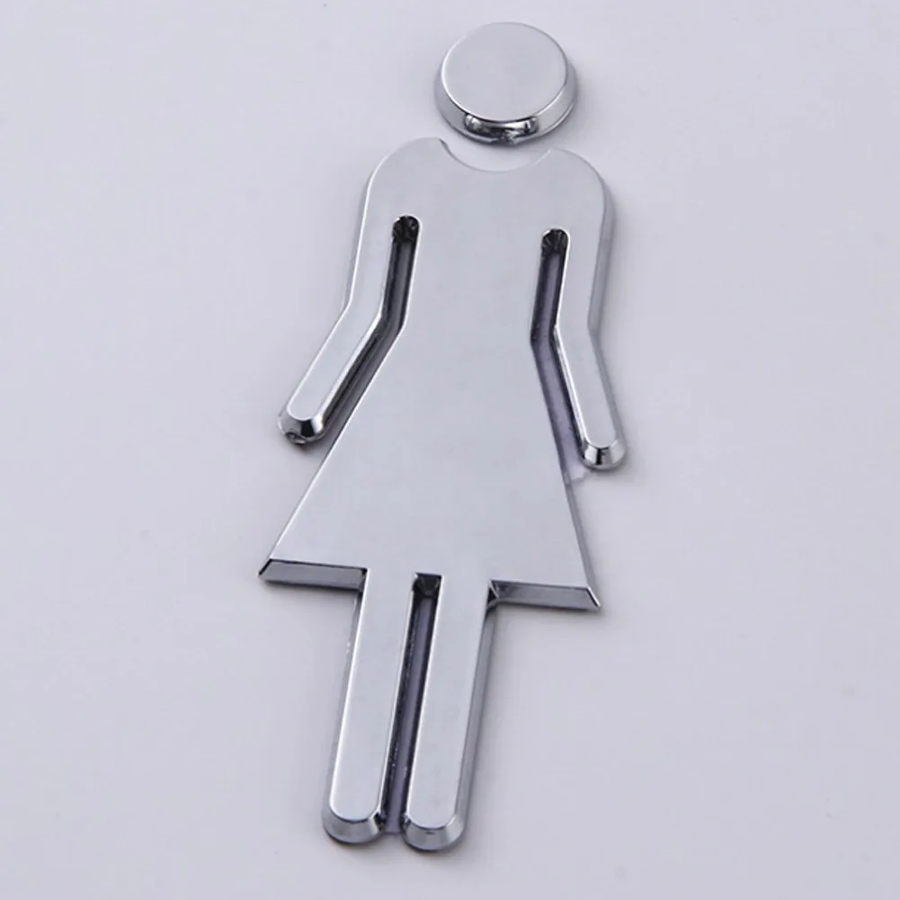 2 шт./компл. ABS ванная комната знак на клейкой основе Мужские Женские Туалет символ