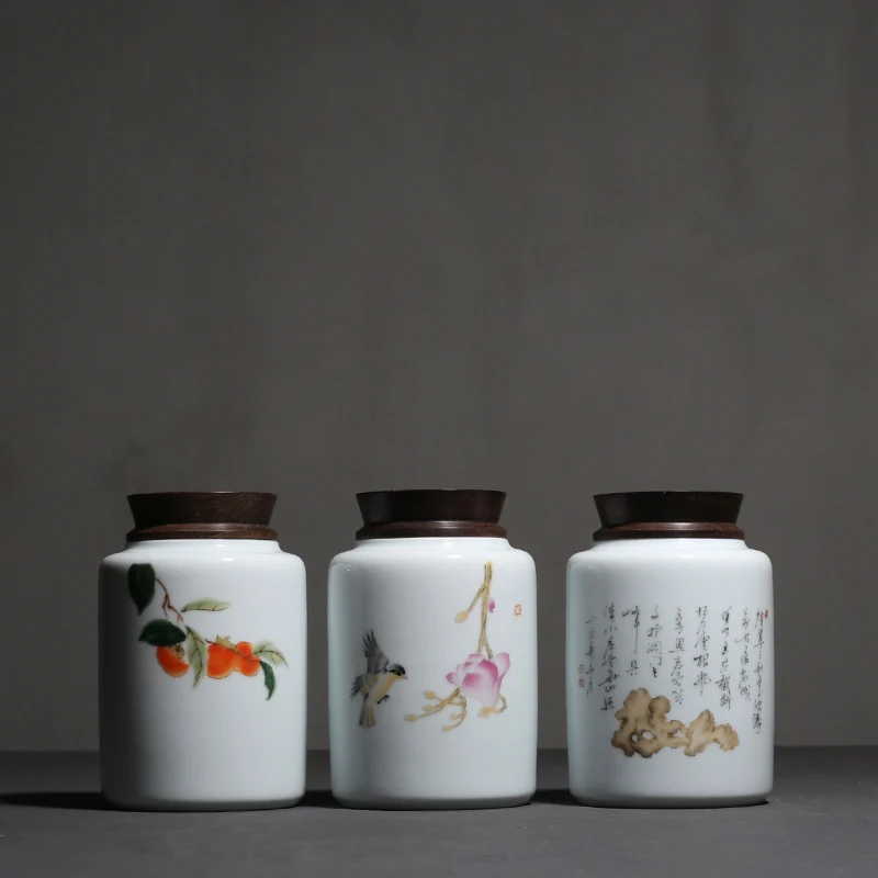 Celadon Герметичная крышка из черного дерева контейнер для хранения чая в китайском