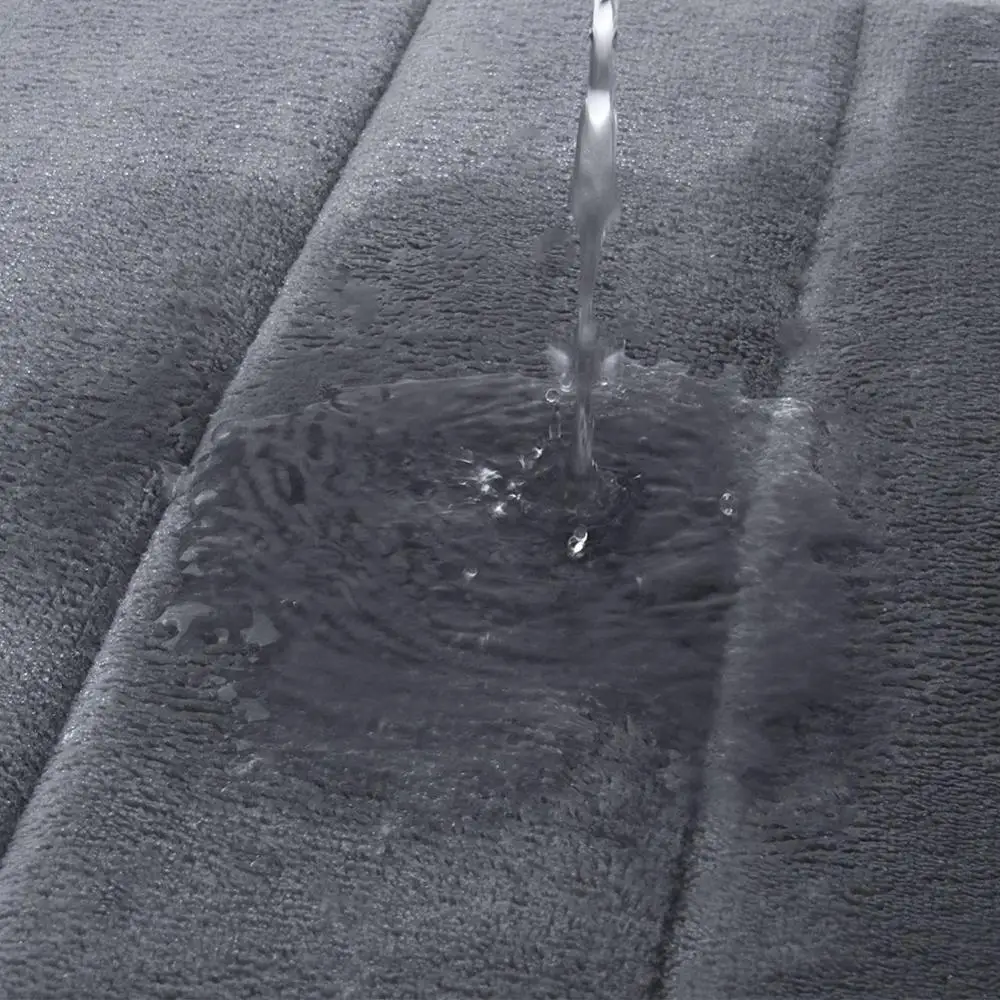 

Solid Gray Non-slip Bathroom Mats Soft Coral Velvet Bath Mats Home Floor Toilet Absorbent Carpets Memory Foam Bath Rug