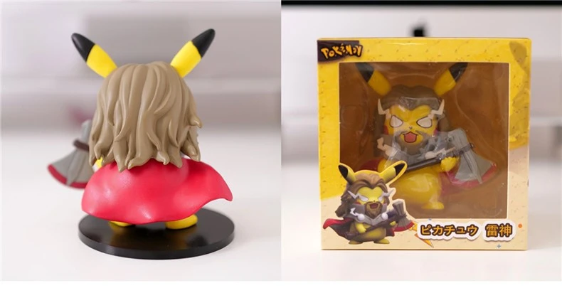 

Pokemon Anime Pikachu Cos Avengers Thor Cool Hand-made Model Birthday Gift for Boy and Girl Friends and Children