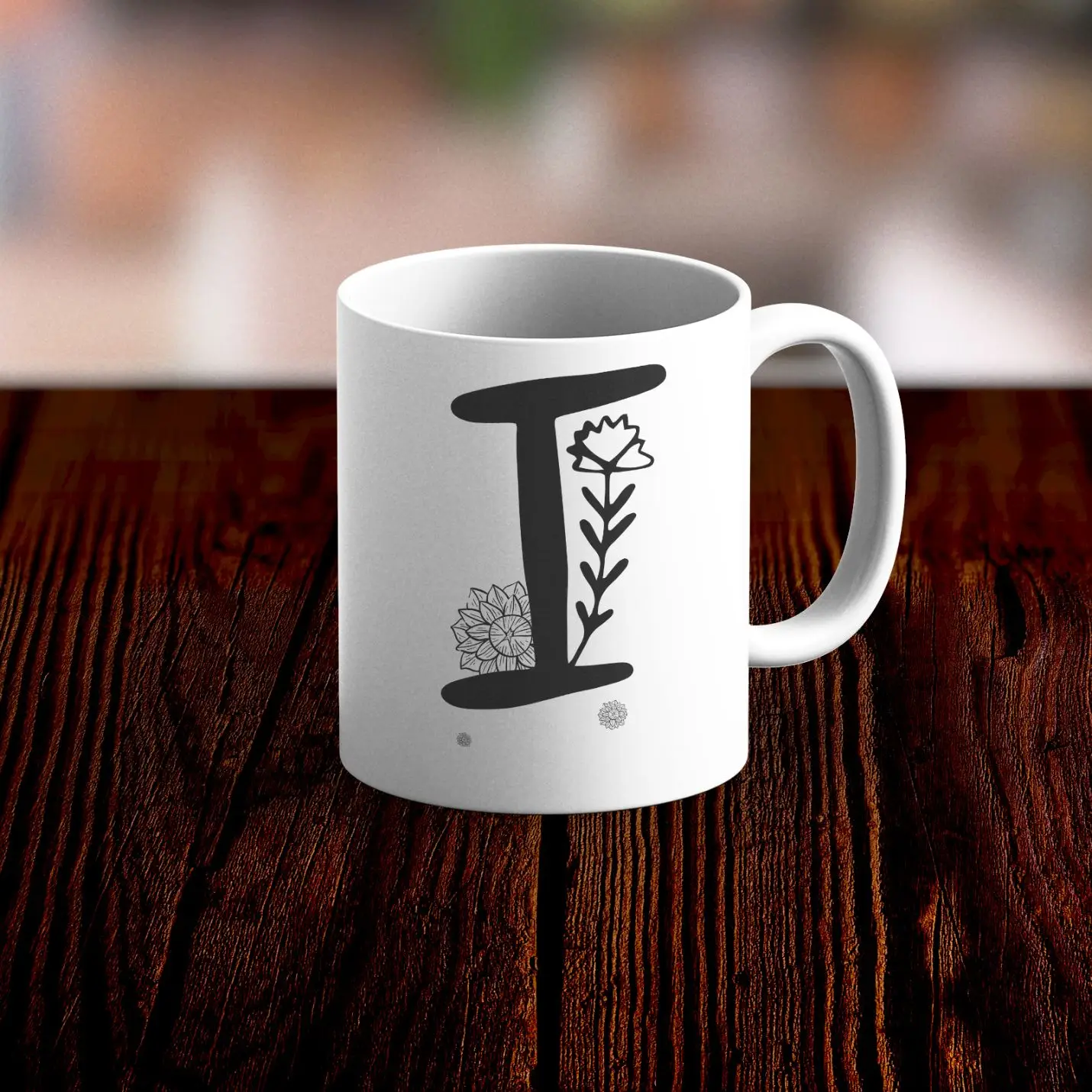 

Special Design I Letter White Mug Cup