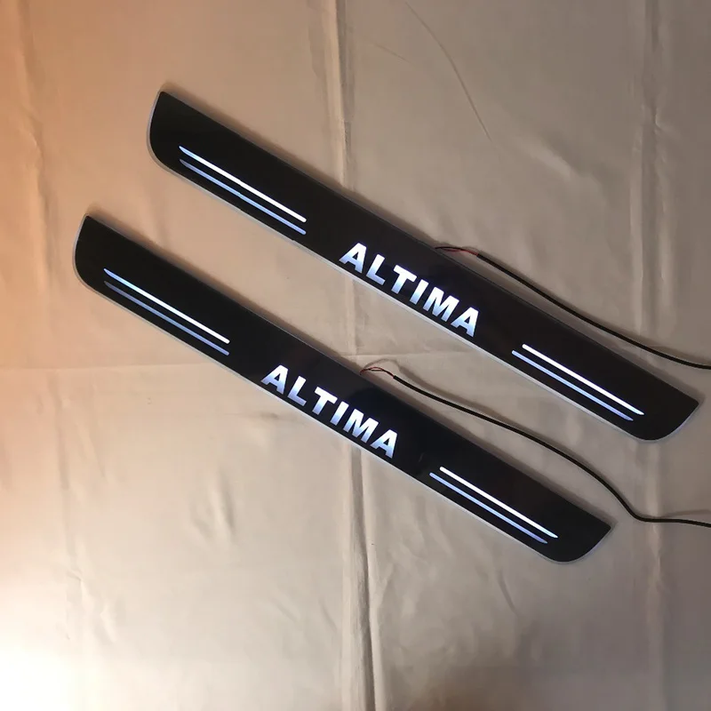 LED Door Sill For Nissan Teana Xtrail Qashqai Juke Sentra Maxima Altima Murano NAVARA Skyline Dynamic Light Scuff Plate Pedal | Автомобили