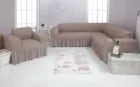 Комплект чехлов на угловой диван с креслом, цвет Капучино