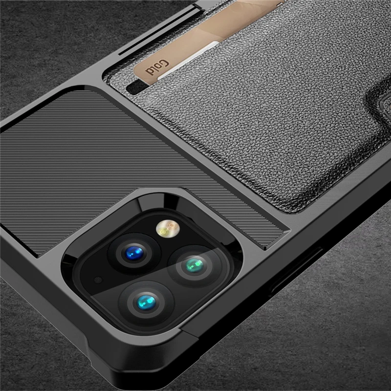 Противоударные кожаные магнитные Чехлы для Iphone 12 Pro Max Mini 11 Xs Xr X 6 7 8 Plus карманные