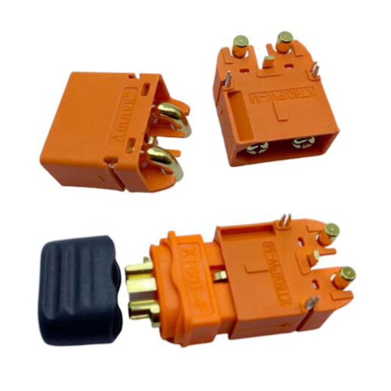 5PCS Amass XT60(2+1)PW-M All-Copper Gold-Plated Three-Core PCB Socket Suitable For Motor Controller Charger Lithium Battery |