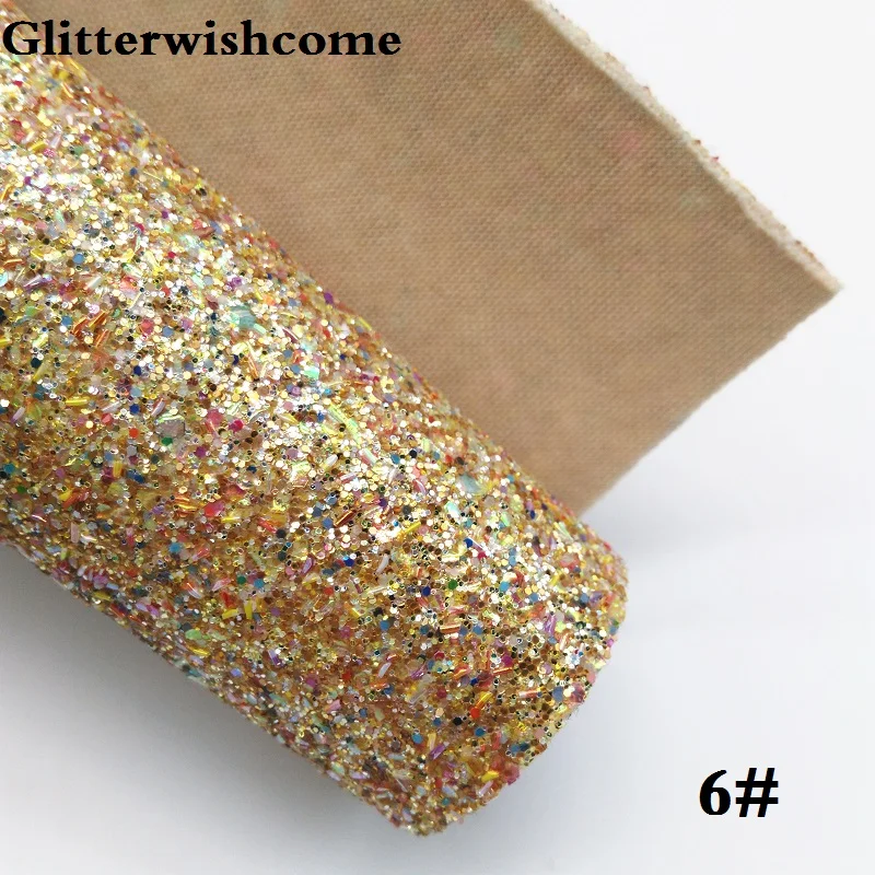 Glitterwishcome 21X29 см А4 Размер синтетическая кожа, плотная блестящая кожа, искусственная ткань из искусственной кожи винил для бантов, GM049A - Цвет: 6
